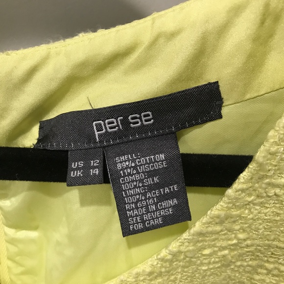 Per se Citron sleeveless summer tweed-like texture dress - Picture 8 of 13